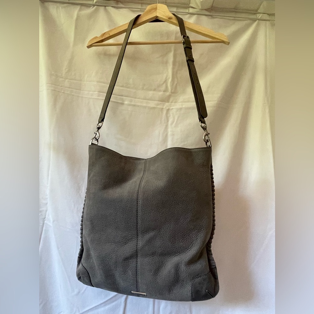 Rebecca Minkoff Gray large crossbody bag textured suede - Picture 15 of 17